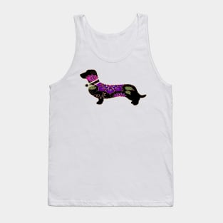 Floral Dachshund Tank Top